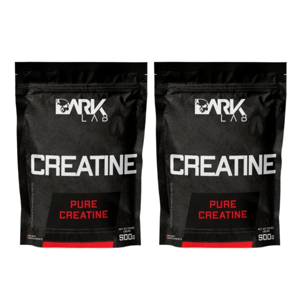 Kit com 2x Creatina Monohidratada Pura Refil 500g – Dark Lab Creatina 100% Pura