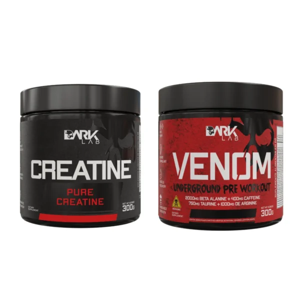 Creatina Pura 300g + Pré Treino Venom 300g