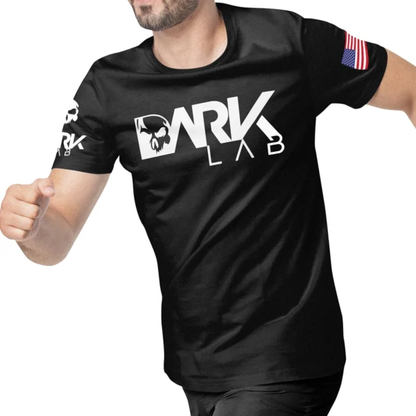 Camiseta Para Treino Preta DRY-FIT Dark Lab - Imagem 2