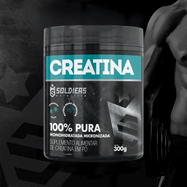 Creatina Monohidratada Pote 300g-Importado Puro 100%-Soldiers Nutrition - Imagem 2