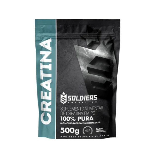 Creatina Monohidratada Importada de 500g-Pure 100%-Soldiers Nutrition