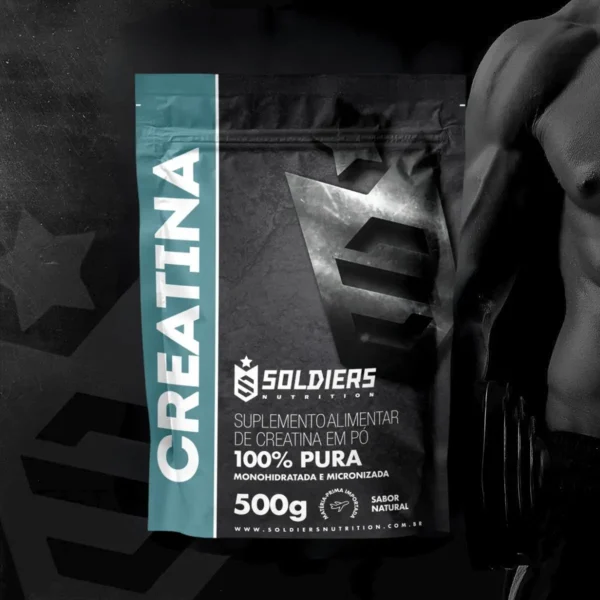 Creatina Monohidratada Importada de 500g-Pure 100%-Soldiers Nutrition - Imagem 2