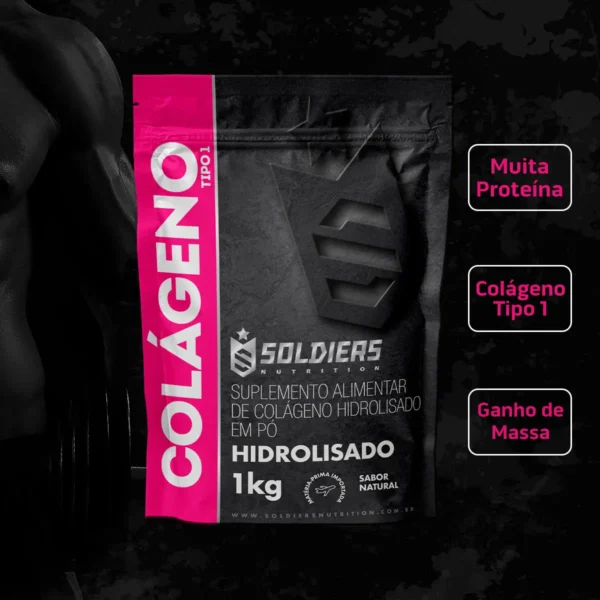 Colágeno Hidrolisado 1kg-Importado Puro 100%-Soldiers Nutrition - Imagem 2