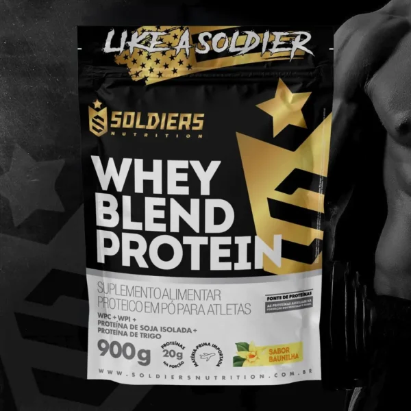Whey Blend Protein Concentrado e Isolado-900g-Soldiers Nutrition - Imagem 2