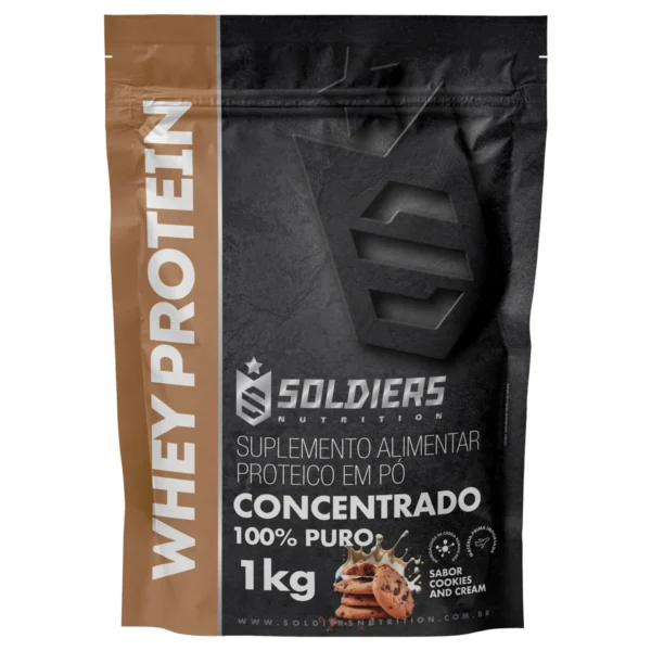 Whey Protein Concentrado 1kg - 100% Importado-Soldiers Nutrition - Imagem 5