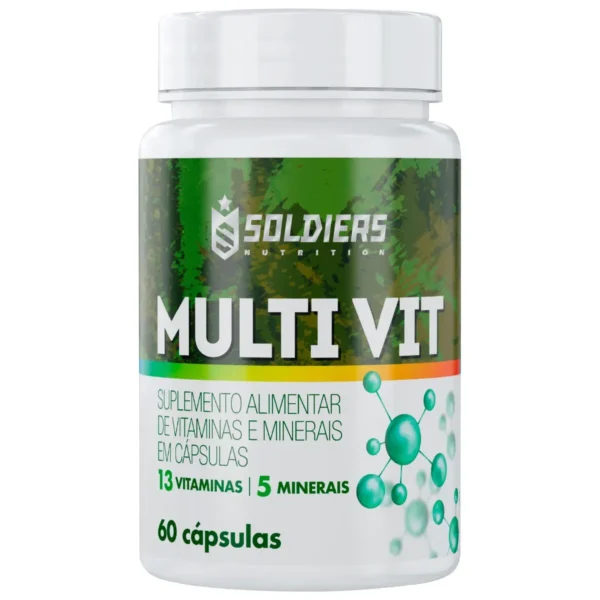 Multivitamínico 60 Cápsulas - 5 Minerais-13 Vitaminas-Soldiers Nutrition