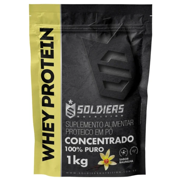Whey Protein Concentrado 1kg - 100% Importado-Soldiers Nutrition - Imagem 4