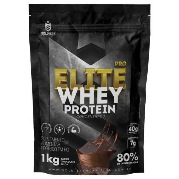 Elite Pro Whey Protein Concentrado 80% - 1kg - Soldiers Nutrition - Imagem 7
