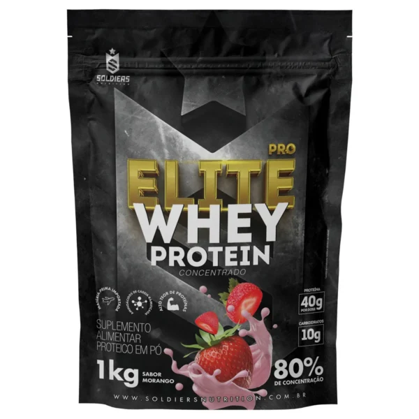 Elite Pro Whey Protein Concentrado 80% - 1kg - Soldiers Nutrition - Imagem 6