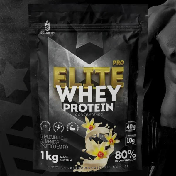 Elite Pro Whey Protein Concentrado 80% - 1kg - Soldiers Nutrition - Imagem 2